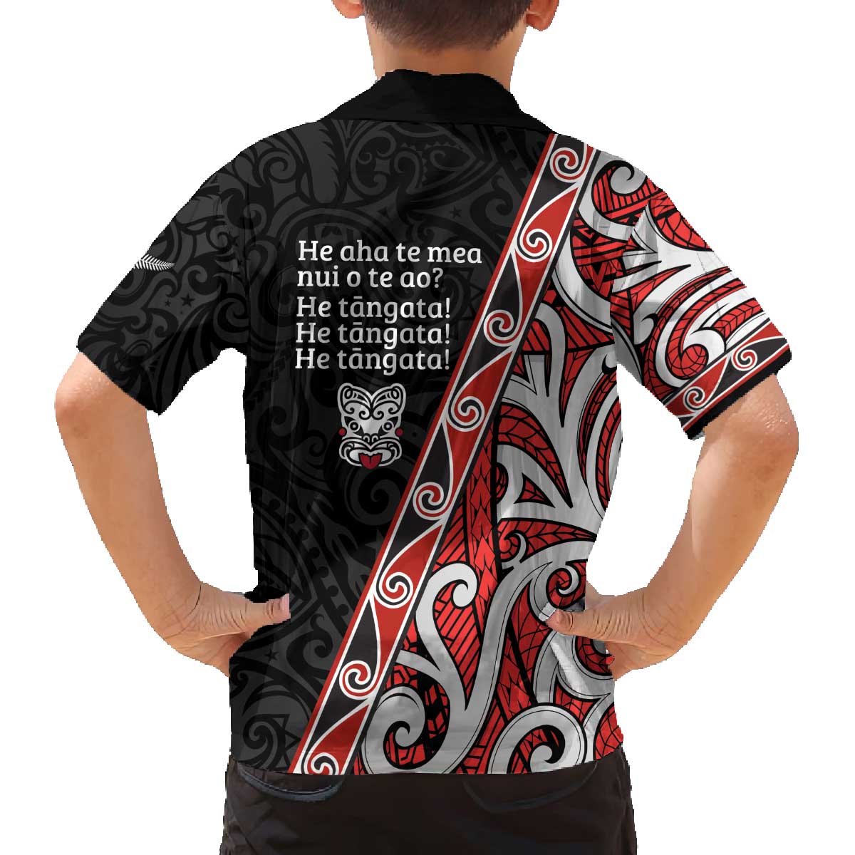 Aotearoa Toitu Te Tiriti Family Matching Off The Shoulder Long Sleeve Dress and Hawaiian Shirt Honour The Treaty New Zealand