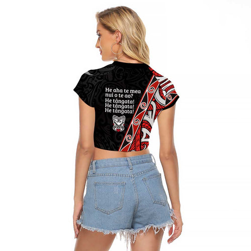 Aotearoa Toitu Te Tiriti Raglan Cropped T Shirt Honour The Treaty New Zealand