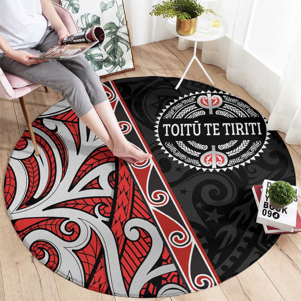 Aotearoa Toitu Te Tiriti Round Carpet Honour The Treaty New Zealand