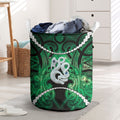 Maori Matariki Manaia Kakariki Laundry Basket Maori Kowhaiwhai Pattern Galaxy
