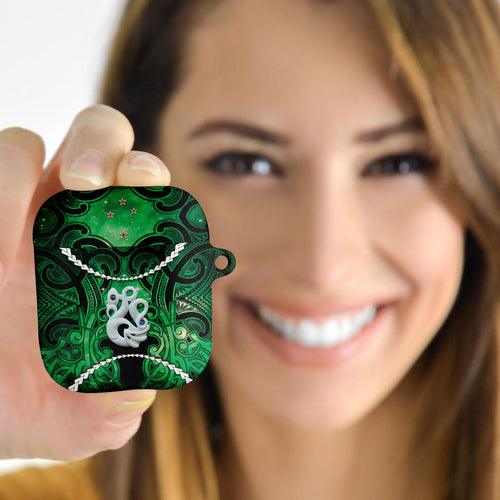 Maori Matariki Manaia Kakariki AirPods Case Maori Kowhaiwhai Pattern Galaxy