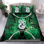 Maori Matariki Manaia Kakariki Bedding Set Maori Kowhaiwhai Pattern Galaxy