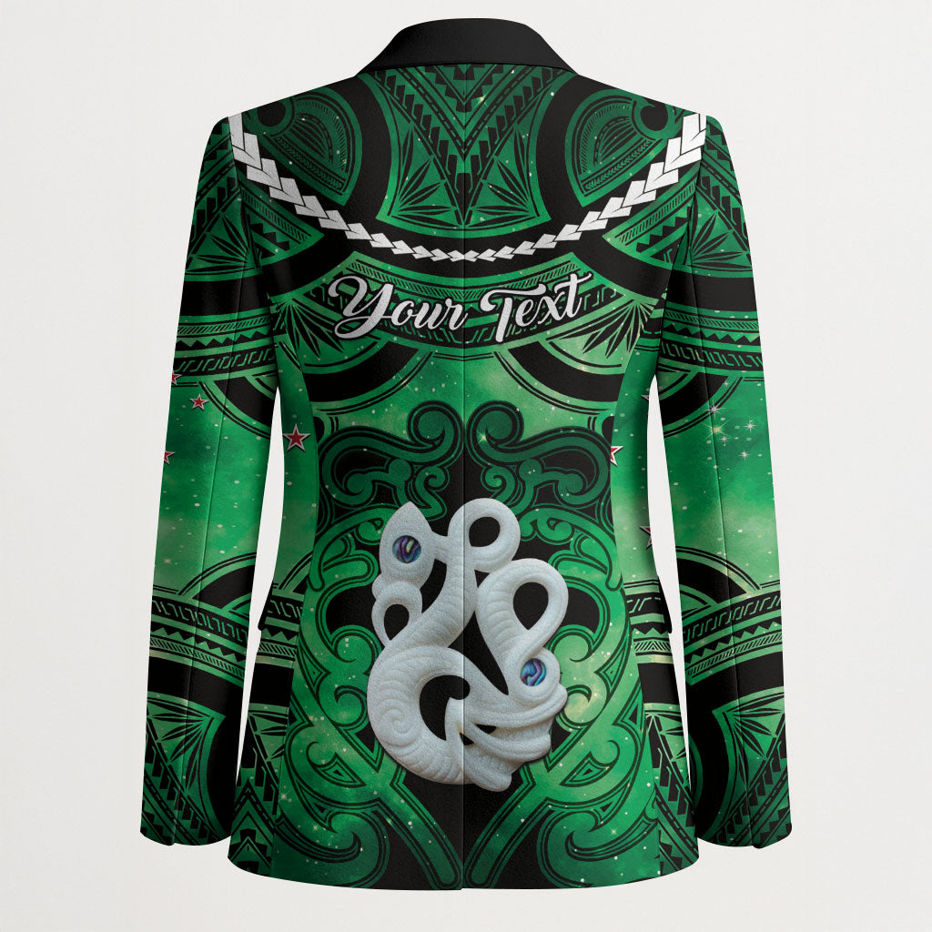 Personalised Maori Matariki Manaia Kakariki Blazer Maori Kowhaiwhai Pattern Galaxy