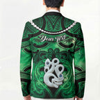 Personalised Maori Matariki Manaia Kakariki Blazer Maori Kowhaiwhai Pattern Galaxy