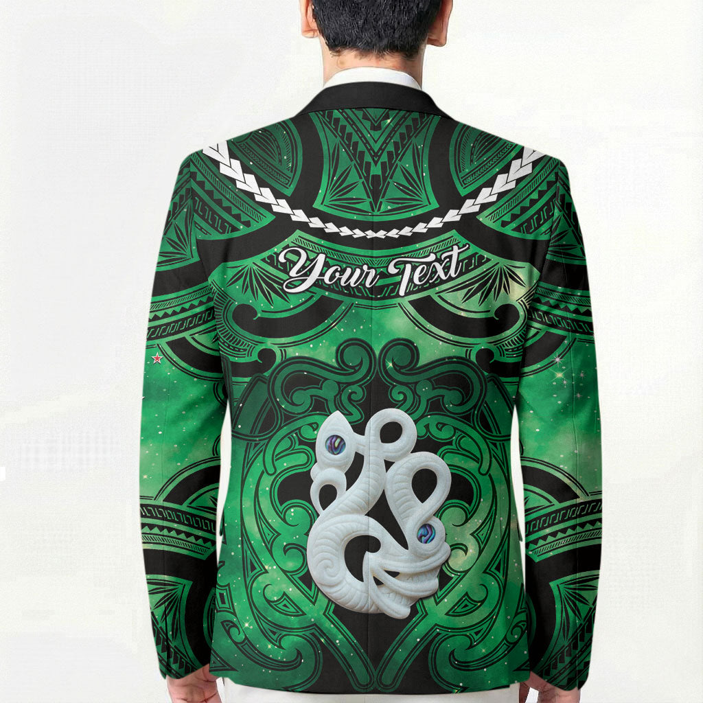 Personalised Maori Matariki Manaia Kakariki Blazer Maori Kowhaiwhai Pattern Galaxy