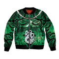 Personalised Maori Matariki Manaia Kakariki Bomber Jacket Maori Kowhaiwhai Pattern Galaxy