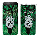 Personalised Maori Matariki Manaia Kakariki 4 in 1 Can Cooler Tumbler Maori Kowhaiwhai Pattern Galaxy