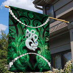 Maori Matariki Manaia Kakariki Garden Flag Maori Kowhaiwhai Pattern Galaxy