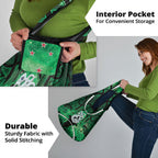Maori Matariki Manaia Kakariki Grocery Bag Maori Kowhaiwhai Pattern Galaxy