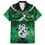 Personalised Maori Matariki Manaia Kakariki Hawaiian Shirt Maori Kowhaiwhai Pattern Galaxy