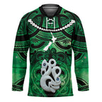 Personalised Maori Matariki Manaia Kakariki Hockey Jersey Maori Kowhaiwhai Pattern Galaxy