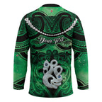 Personalised Maori Matariki Manaia Kakariki Hockey Jersey Maori Kowhaiwhai Pattern Galaxy