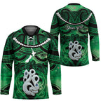 Personalised Maori Matariki Manaia Kakariki Hockey Jersey Maori Kowhaiwhai Pattern Galaxy