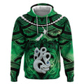 Personalised Maori Matariki Manaia Kakariki Hoodie Maori Kowhaiwhai Pattern Galaxy
