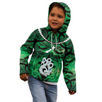 Personalised Maori Matariki Manaia Kakariki Kid Hoodie Maori Kowhaiwhai Pattern Galaxy