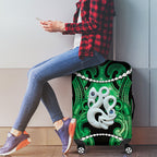 Maori Matariki Manaia Kakariki Luggage Cover Maori Kowhaiwhai Pattern Galaxy