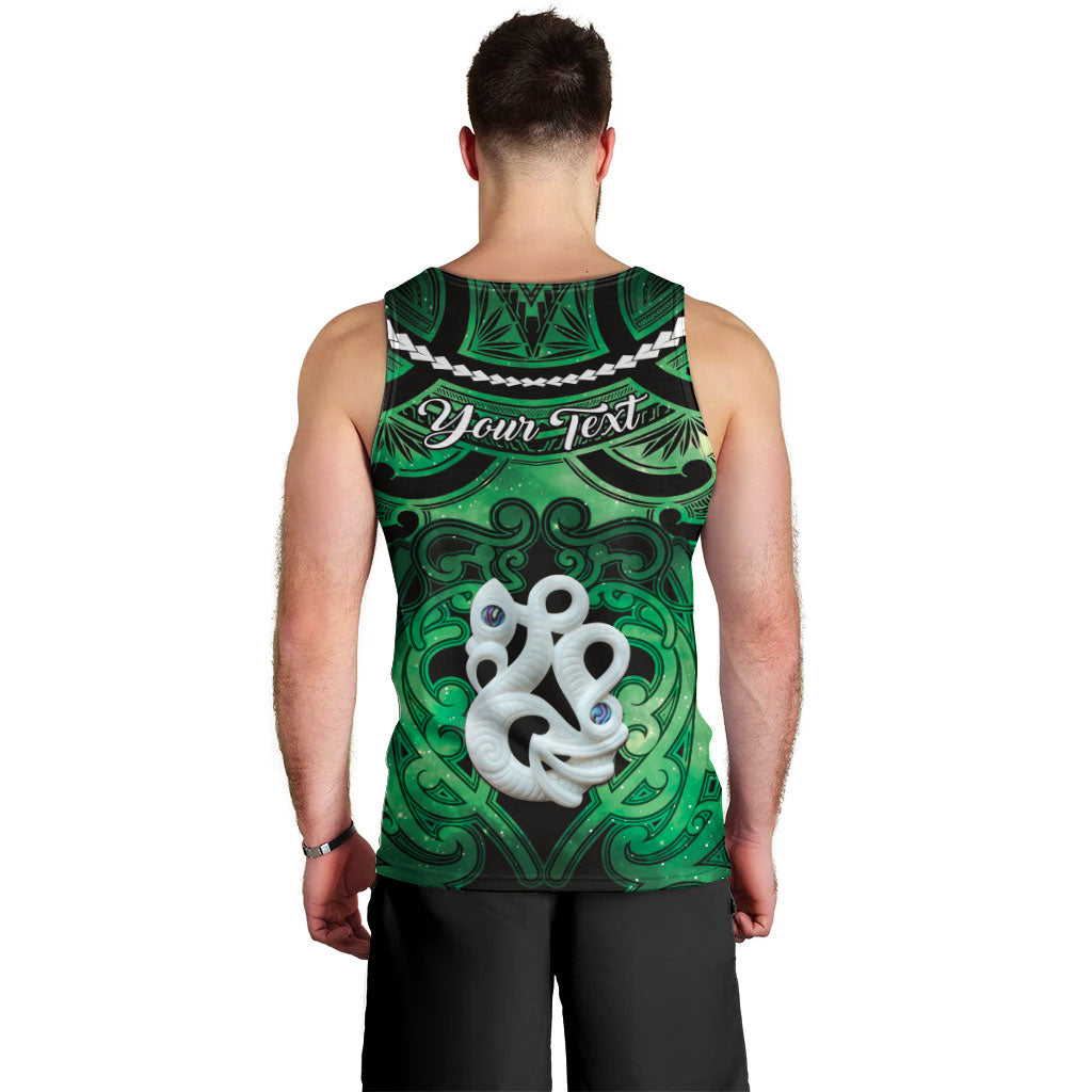 Personalised Maori Matariki Manaia Kakariki Men Tank Top Maori Kowhaiwhai Pattern Galaxy