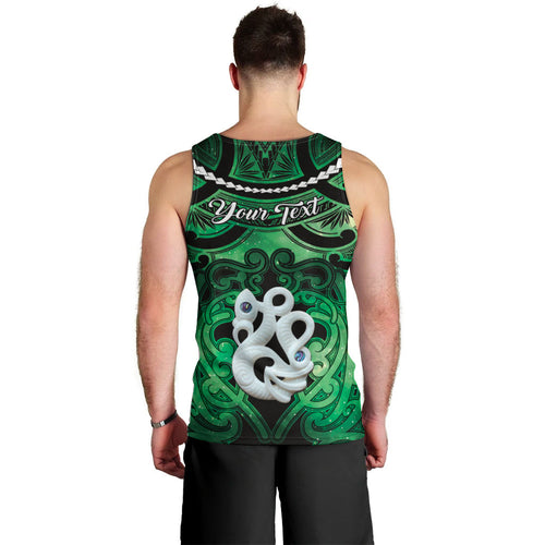 Personalised Maori Matariki Manaia Kakariki Men Tank Top Maori Kowhaiwhai Pattern Galaxy