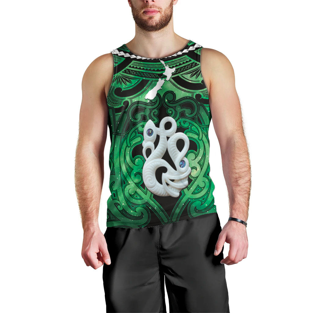Personalised Maori Matariki Manaia Kakariki Men Tank Top Maori Kowhaiwhai Pattern Galaxy
