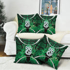 Maori Matariki Manaia Kakariki Pillow Cover Maori Kowhaiwhai Pattern Galaxy
