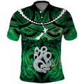 Personalised Maori Matariki Manaia Kakariki Polo Shirt Maori Kowhaiwhai Pattern Galaxy