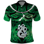 Personalised Maori Matariki Manaia Kakariki Polo Shirt Maori Kowhaiwhai Pattern Galaxy