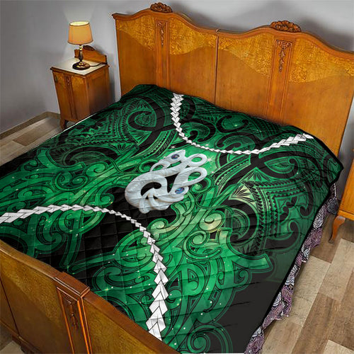 Maori Matariki Manaia Kakariki Quilt Maori Kowhaiwhai Pattern Galaxy