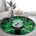 Maori Matariki Manaia Kakariki Round Carpet Maori Kowhaiwhai Pattern Galaxy