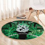 Maori Matariki Manaia Kakariki Round Carpet Maori Kowhaiwhai Pattern Galaxy