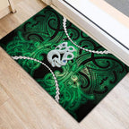 Maori Matariki Manaia Kakariki Rubber Doormat Maori Kowhaiwhai Pattern Galaxy