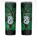 Personalised Maori Matariki Manaia Kakariki Skinny Tumbler Maori Kowhaiwhai Pattern Galaxy
