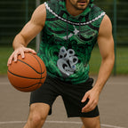 Personalised Maori Matariki Manaia Kakariki Sleeveless Hoodie Maori Kowhaiwhai Pattern Galaxy