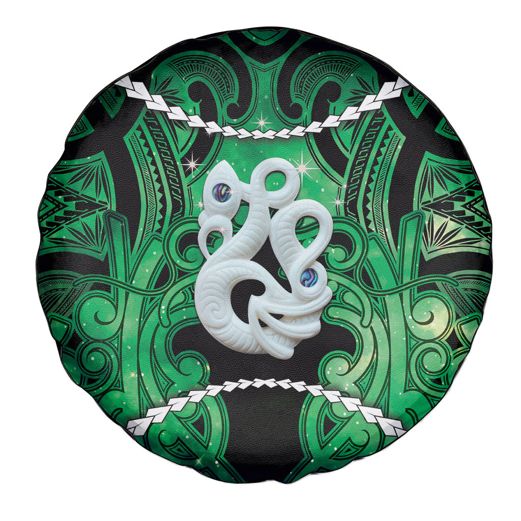 Maori Matariki Manaia Kakariki Spare Tire Cover Maori Kowhaiwhai Pattern Galaxy