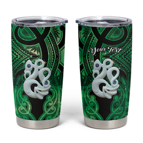 Personalised Maori Matariki Manaia Kakariki Tumbler Cup Maori Kowhaiwhai Pattern Galaxy