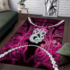 Maori Matariki Manaia Mawhero Area Rug Maori Kowhaiwhai Pattern Galaxy
