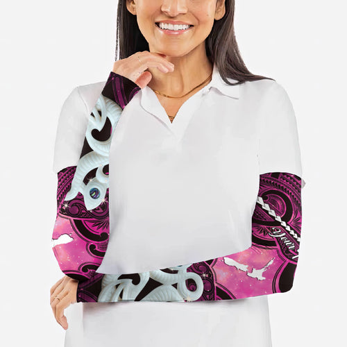 Personalised Maori Matariki Manaia Mawhero Arm Sleeves Maori Kowhaiwhai Pattern Galaxy