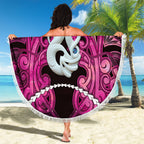 Maori Matariki Manaia Mawhero Beach Blanket Maori Kowhaiwhai Pattern Galaxy