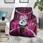 Maori Matariki Manaia Mawhero Blanket Maori Kowhaiwhai Pattern Galaxy