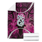 Maori Matariki Manaia Mawhero Blanket Maori Kowhaiwhai Pattern Galaxy