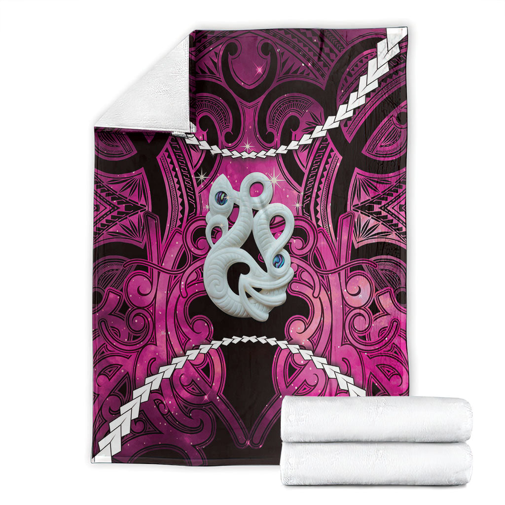 Maori Matariki Manaia Mawhero Blanket Maori Kowhaiwhai Pattern Galaxy