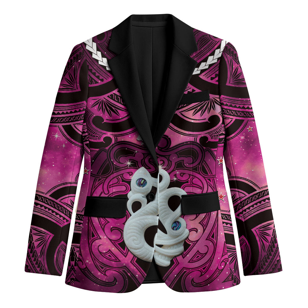 Personalised Maori Matariki Manaia Mawhero Blazer Maori Kowhaiwhai Pattern Galaxy