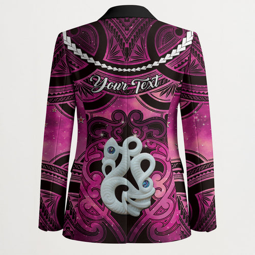 Personalised Maori Matariki Manaia Mawhero Blazer Maori Kowhaiwhai Pattern Galaxy