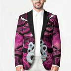 Personalised Maori Matariki Manaia Mawhero Blazer Maori Kowhaiwhai Pattern Galaxy