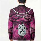 Personalised Maori Matariki Manaia Mawhero Blazer Maori Kowhaiwhai Pattern Galaxy