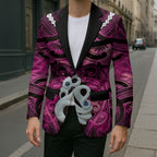 Personalised Maori Matariki Manaia Mawhero Blazer Maori Kowhaiwhai Pattern Galaxy