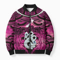Personalised Maori Matariki Manaia Mawhero Bomber Puffer Jacket Maori Kowhaiwhai Pattern Galaxy