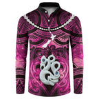 Personalised Maori Matariki Manaia Mawhero Button Sweatshirt Maori Kowhaiwhai Pattern Galaxy