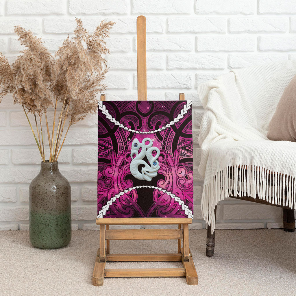 Maori Matariki Manaia Mawhero Canvas Wall Art Maori Kowhaiwhai Pattern Galaxy