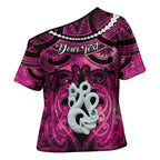 Personalised Maori Matariki Manaia Mawhero Cross Shoulder Shirt Maori Kowhaiwhai Pattern Galaxy