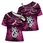 Personalised Maori Matariki Manaia Mawhero Cross Shoulder Shirt Maori Kowhaiwhai Pattern Galaxy
